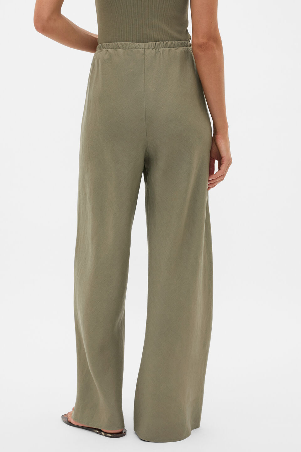Core Linen Easy Wide Leg Pant  Caper