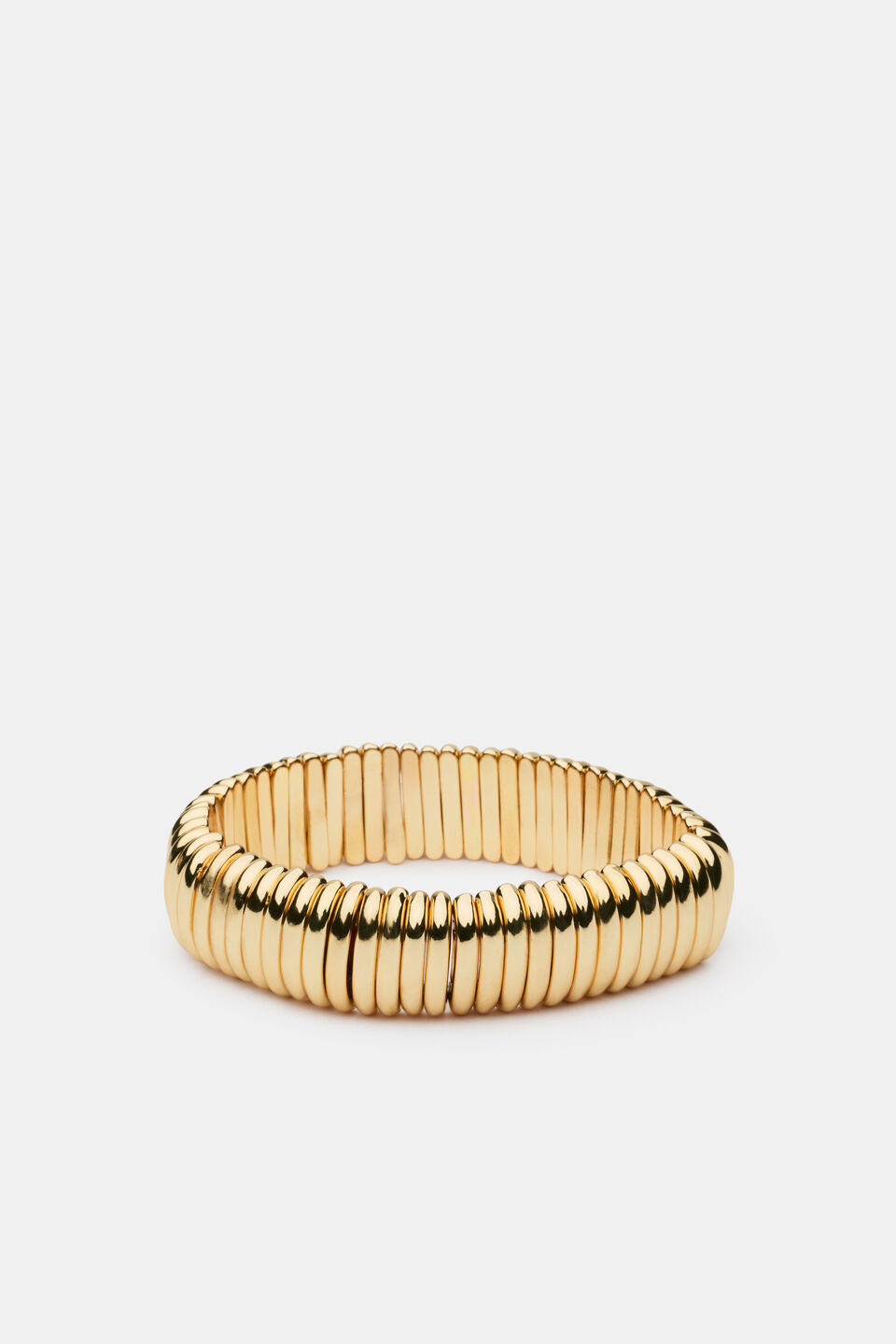 Metal Stretch Bead Bracelet  Gold