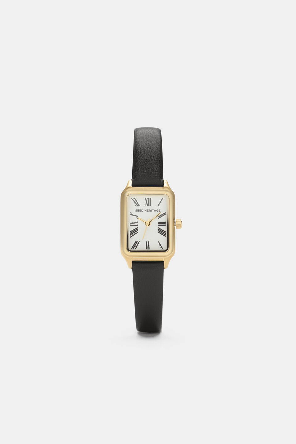 Seed Leather Watch  Black