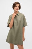 Linen Shirt Mini Dress  Caper  hi-res