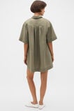 Linen Shirt Mini Dress  Caper  hi-res