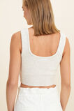 Chunky Cable Crop  Oat Marle  hi-res