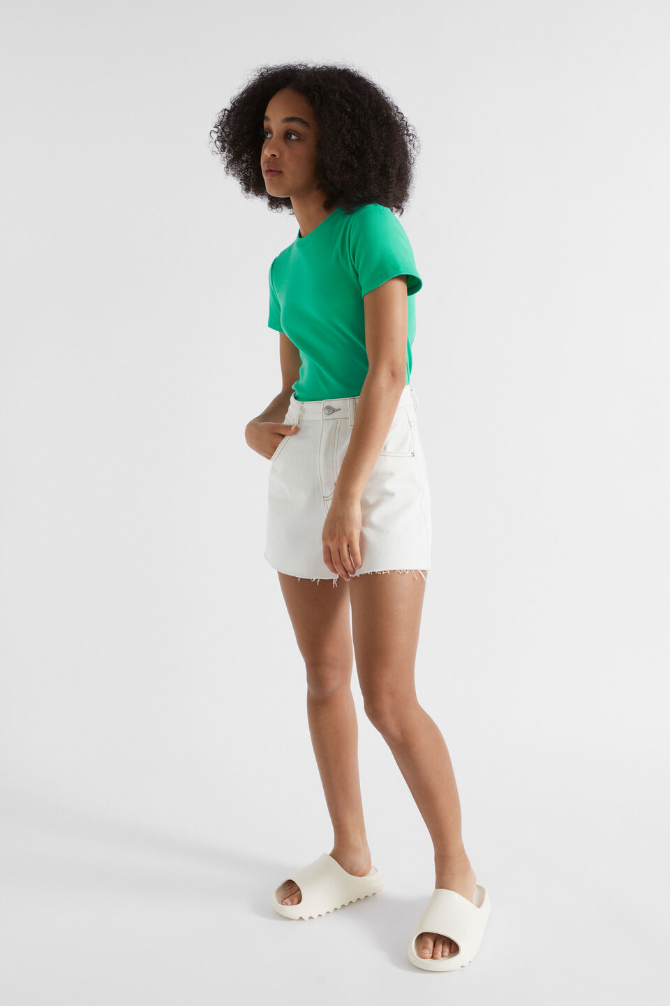 Core Rib Tee  Jewel Green