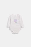 Stripe Rib Bodysuit  Lavender  hi-res