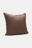 Square Fringed Cushion  Chestnut  hi-res