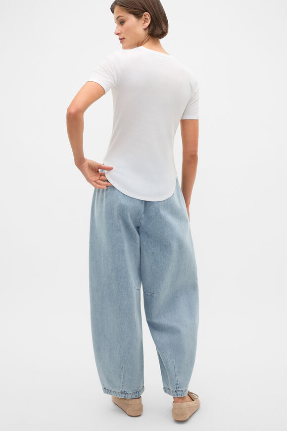 Cotton Curve Hem Tee  Whisper White  hi-res
