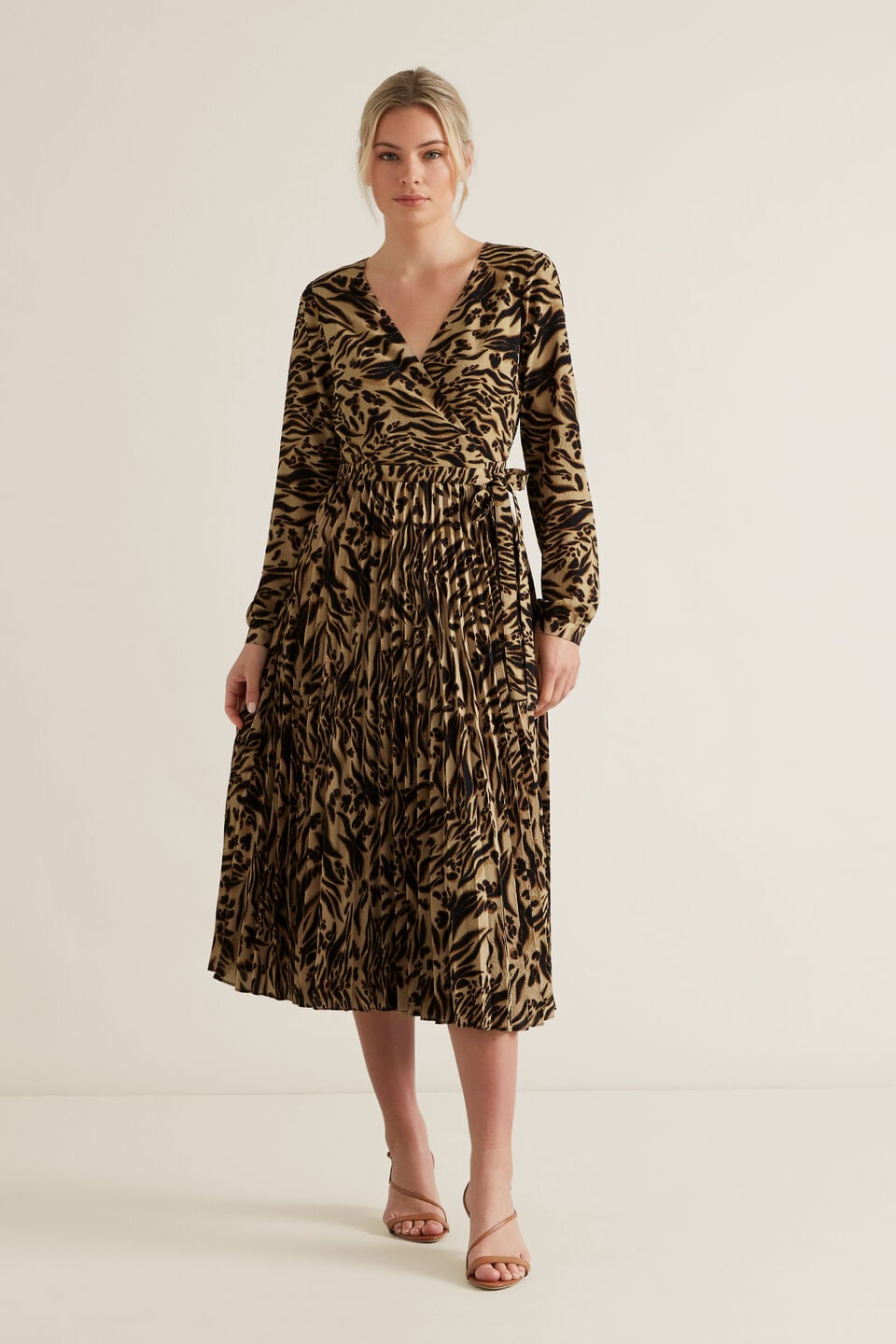 Animal Wrap Dress  