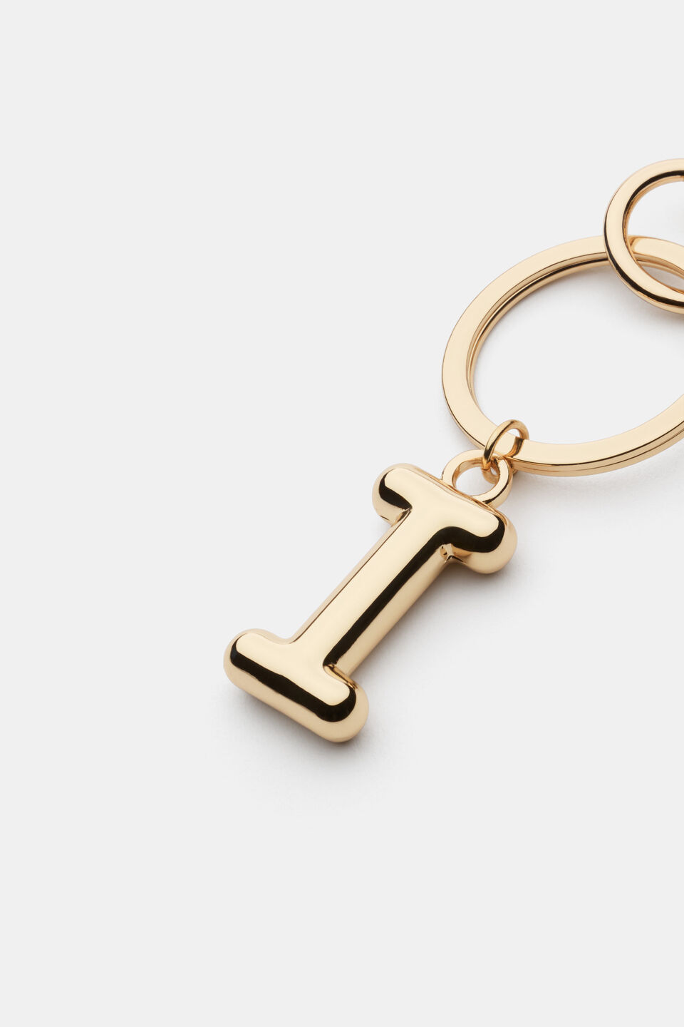 Gold Initial Keyring  I