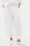 Linen Balloon Tie Pant  Whisper White  hi-res