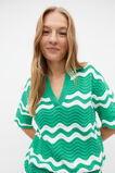 Crochet Boxy Polo  Deep Emerald  hi-res