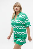 Crochet Boxy Polo  Deep Emerald  hi-res