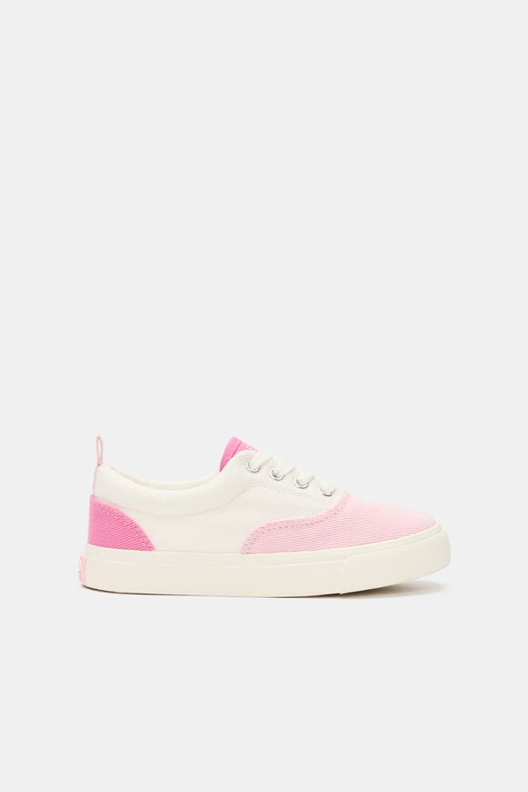 Colourblock Plimsole Sneaker  Pink Lemonade Multi  hi-res