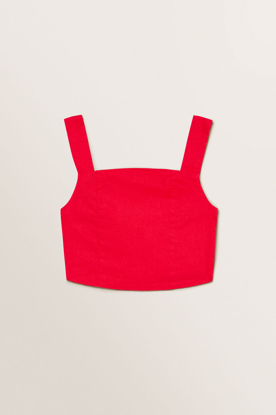 Linen Cropped Top  