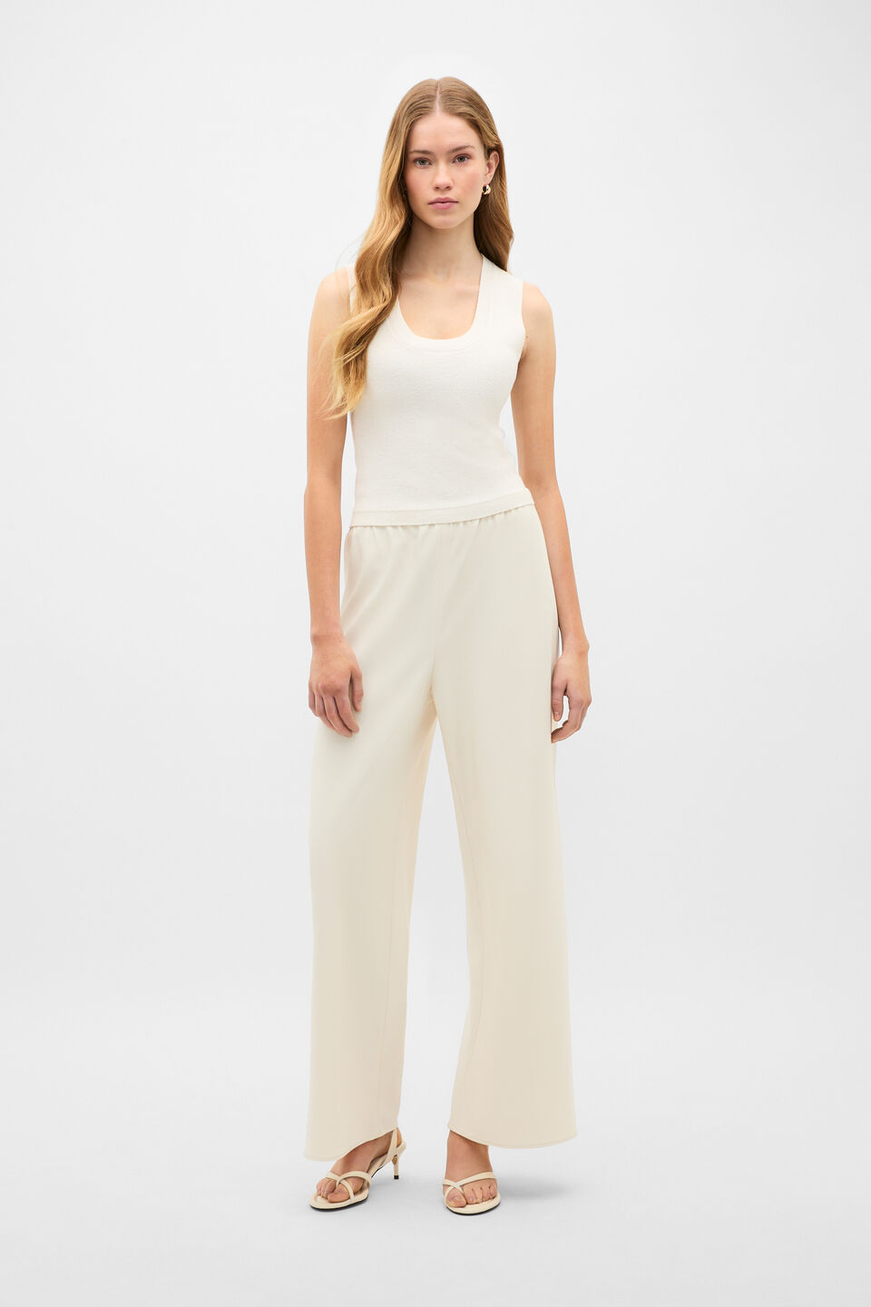 Easy Wide Leg Pant  Coconut Cream
