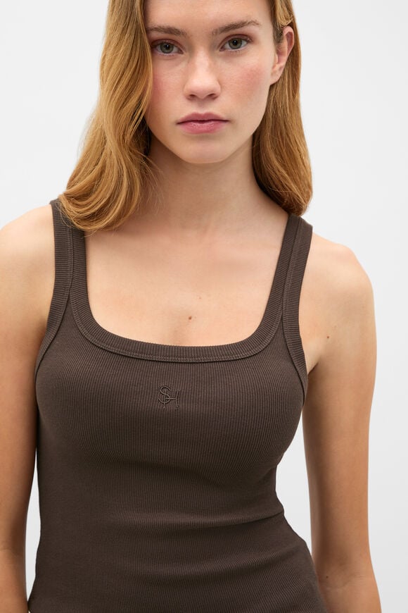 Core Heritage Rib Tank  Dark Espresso  hi-res