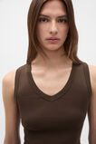 Australian Cotton V Neck Tank  Dark Espresso  hi-res