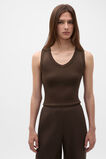 Australian Cotton V Neck Tank  Dark Espresso  hi-res