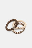 Bead Hair Elastic Set  Dark Espresso  hi-res
