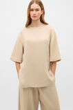 Textured Twill Longline Top  Warm Sand  hi-res