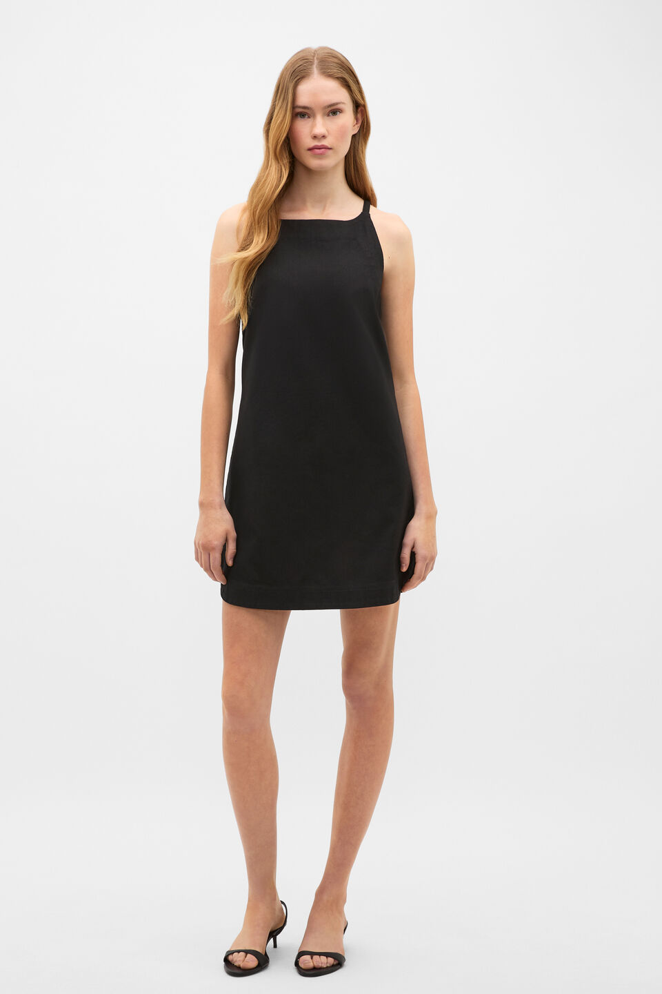 Knot Detail Mini Dress  Black