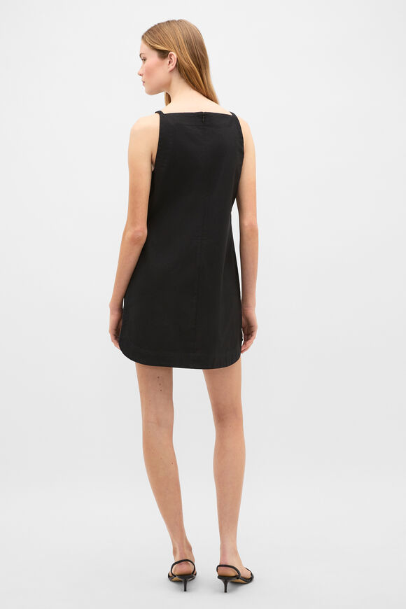 Knot Detail Mini Dress  Black  hi-res