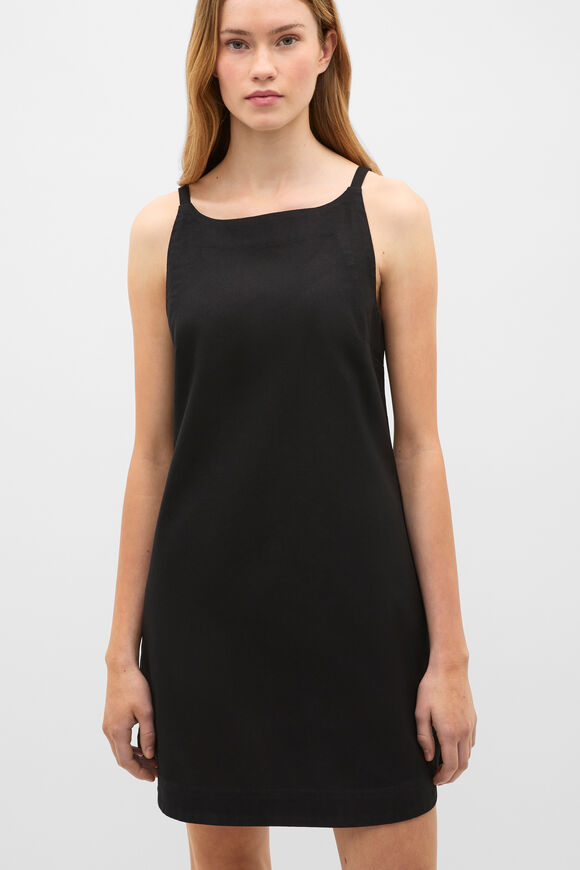 Knot Detail Mini Dress  Black  hi-res