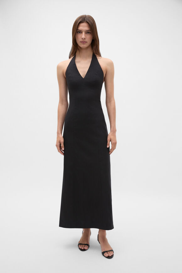 Halter Midi Dress  Black  hi-res