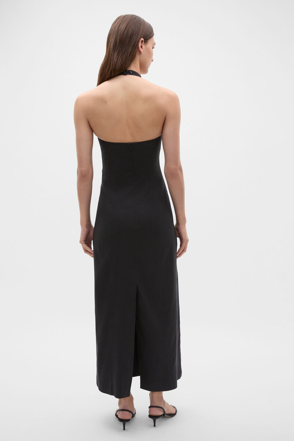 Halter Midi Dress  Black