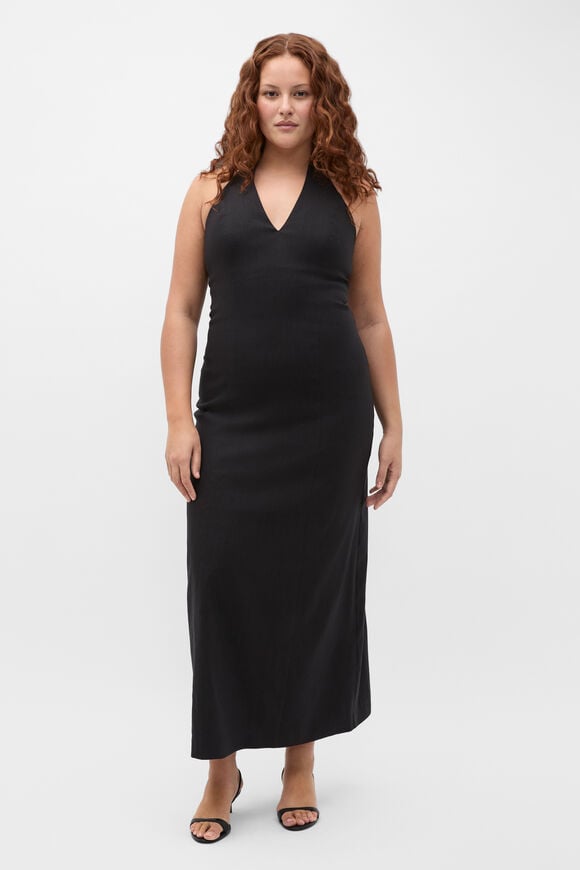 Halter Midi Dress  Black  hi-res