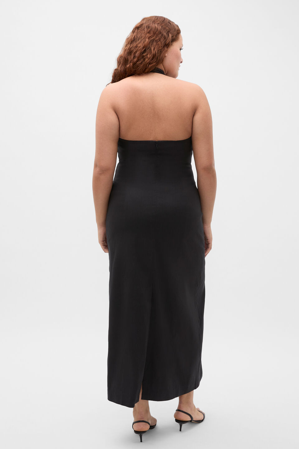 Halter Midi Dress  Black