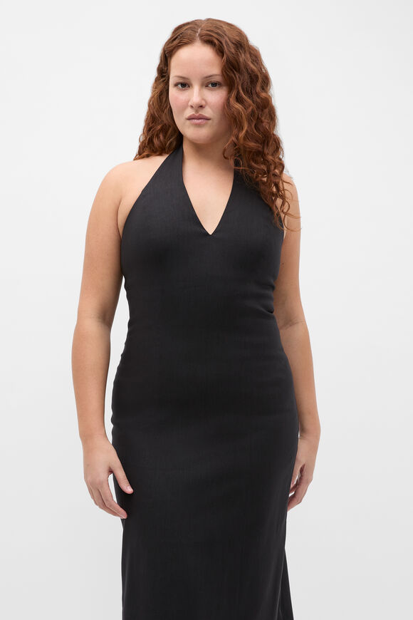Halter Midi Dress  Black  hi-res