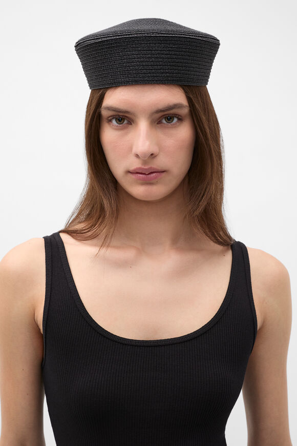 Pillbox Hat  Black  hi-res