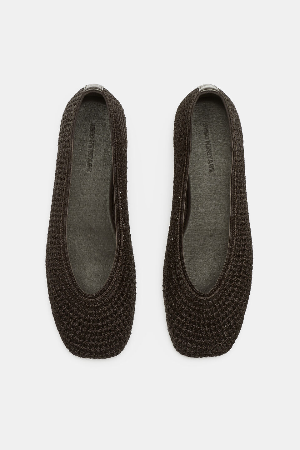 Zimi Crochet Ballet Flat  Dark Espresso