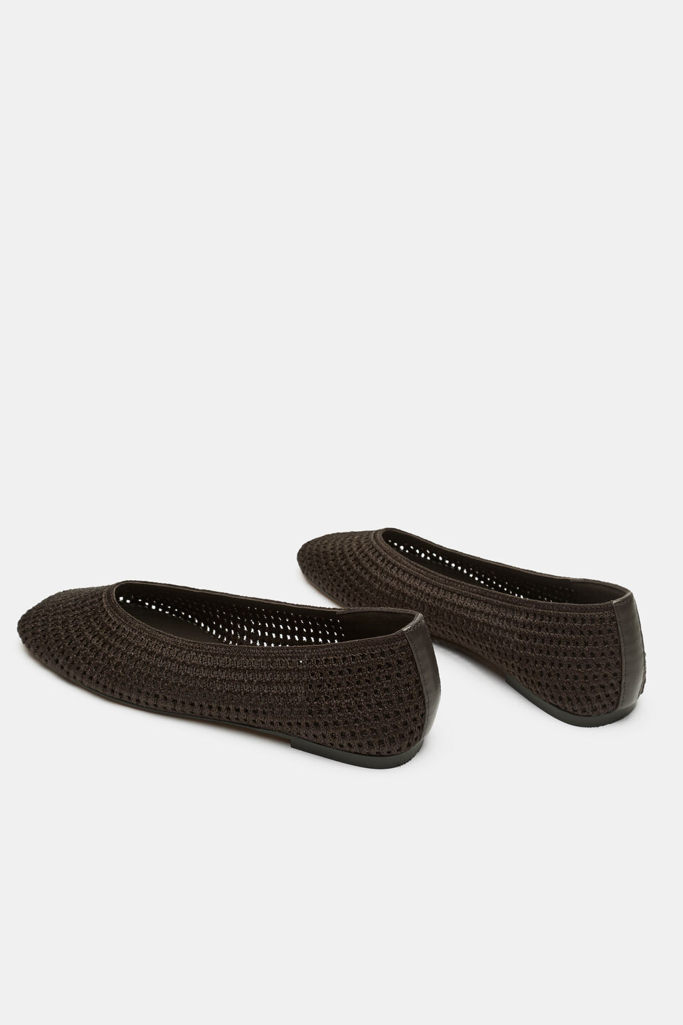Zimi Crochet Ballet Flat  Dark Espresso