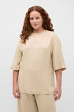 Textured Twill Longline Top  Warm Sand  hi-res