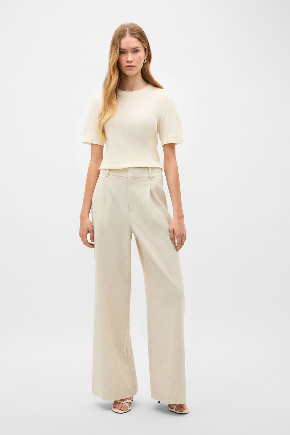 Sheer Knit Tee  Coconut Cream