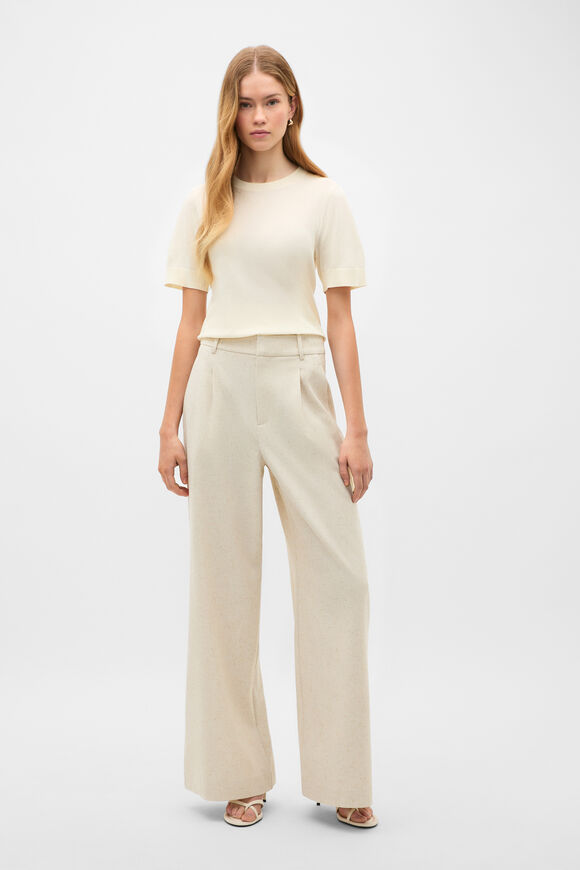 Sheer Knit Tee  Coconut Cream  hi-res