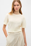 Sheer Knit Tee  Coconut Cream  hi-res