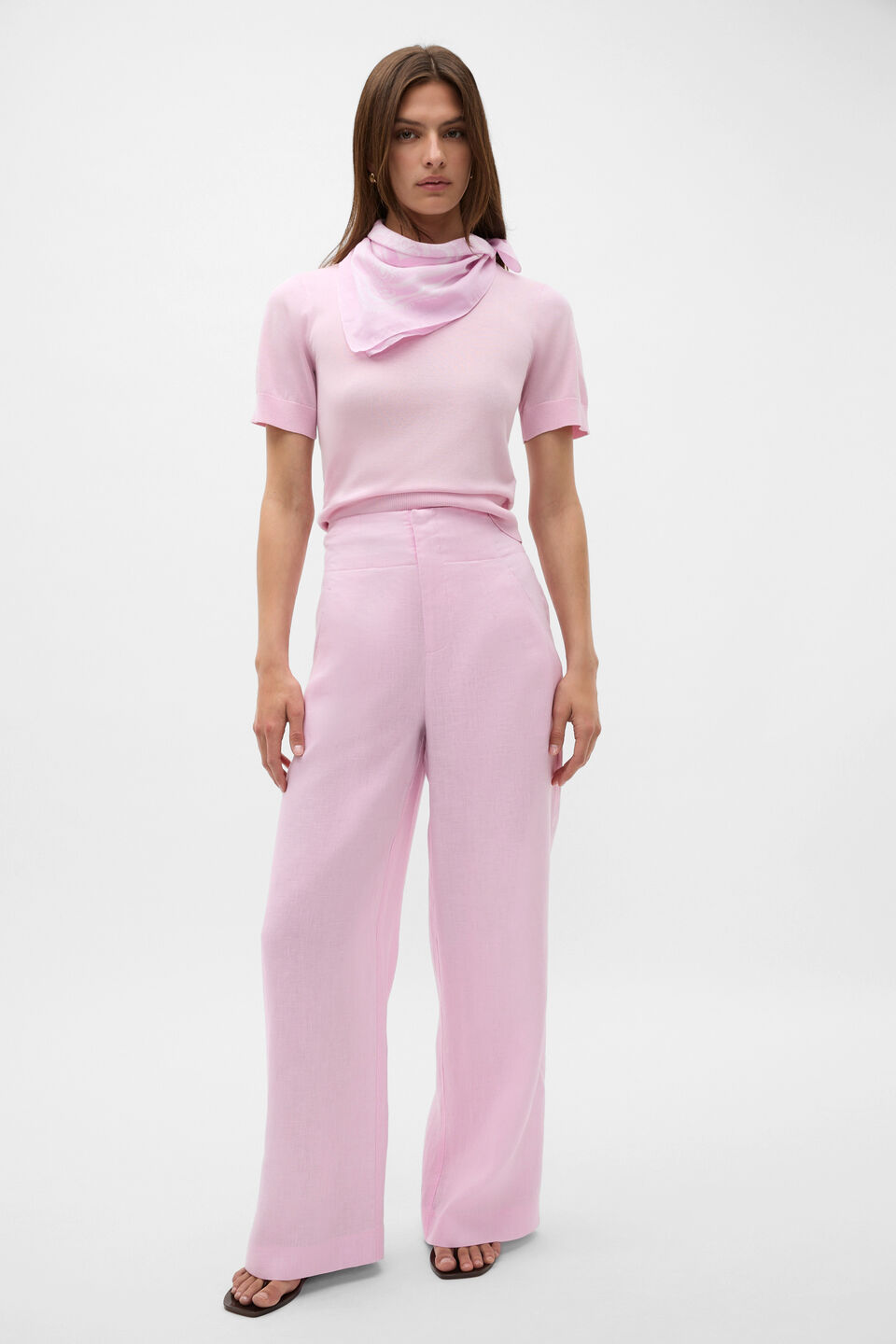 Sheer Knit Tee  Petal Pink