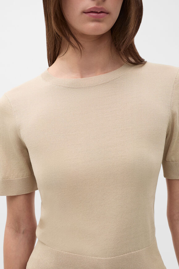 Sheer Knit Tee  Warm Sand  hi-res