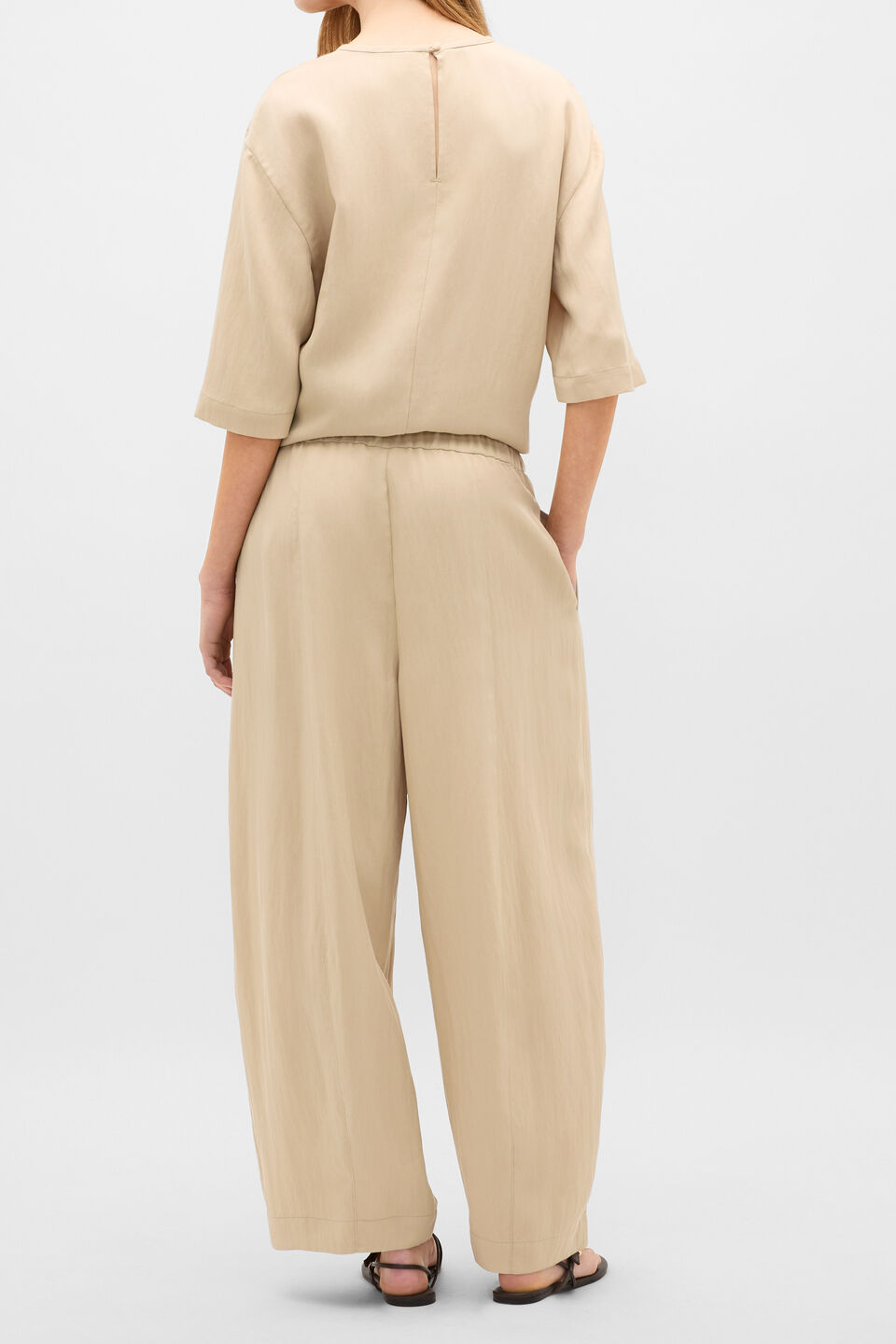 Textured Twill Balloon Pant  Warm Sand