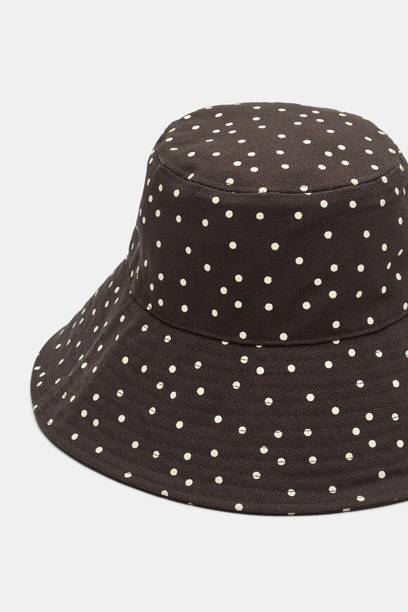Fabric Bucket Hat  Dark Espresso Spot  hi-res
