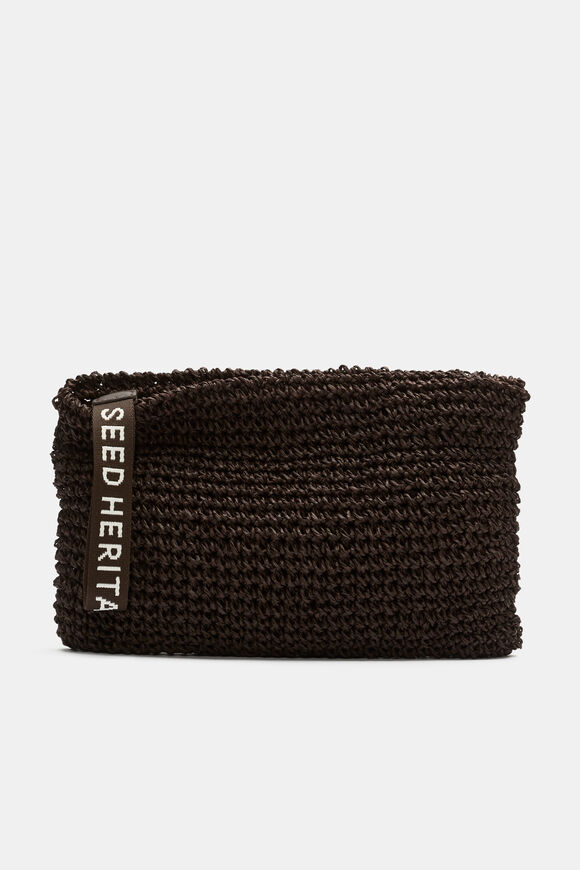 Logo Woven Pouch  Dark Espresso  hi-res