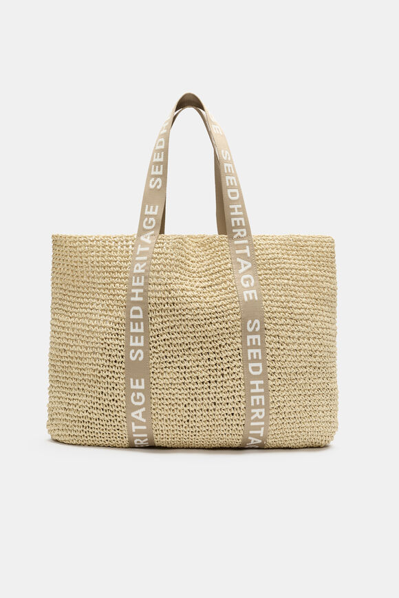 Logo Woven Tote  Warm Sand  hi-res