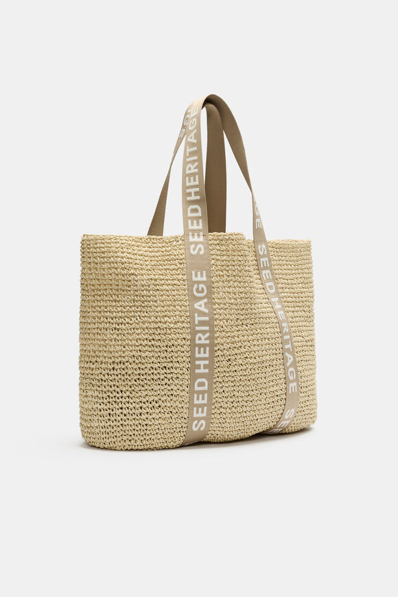 Logo Woven Tote  Warm Sand  hi-res