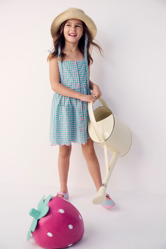 Gingham Dress  Mint  hi-res
