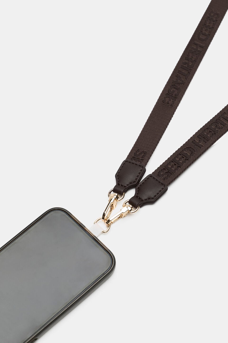 Seed Logo Phone Strap  Dark Espresso