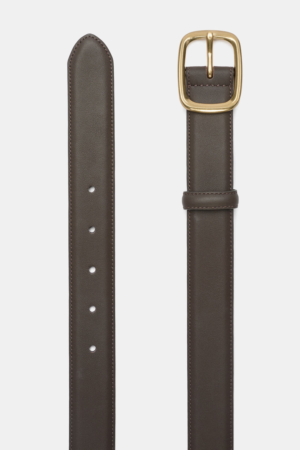 Charlotte Leather Belt  Chocolate Gold