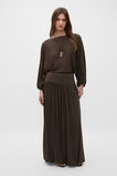Fine Knit Bubble Midi Skirt  Dark Espresso  hi-res