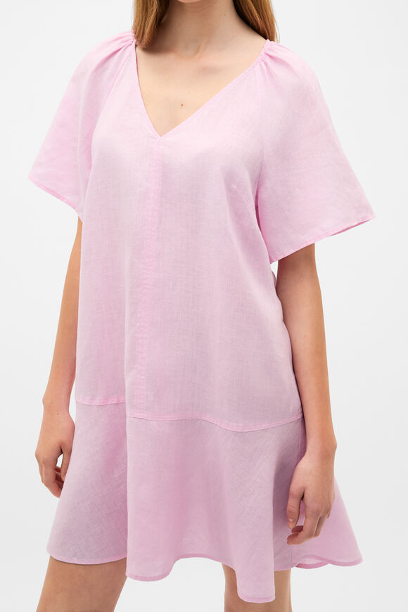 Core Linen Flutter Mini Dress  Petal Pink  hi-res